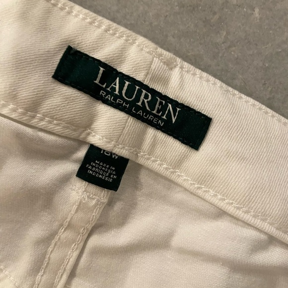 NWT LRL Ralph Lauren Size 18W White Mid Rise Straight Leg Stretch Denim Jeans - Picture 10 of 13